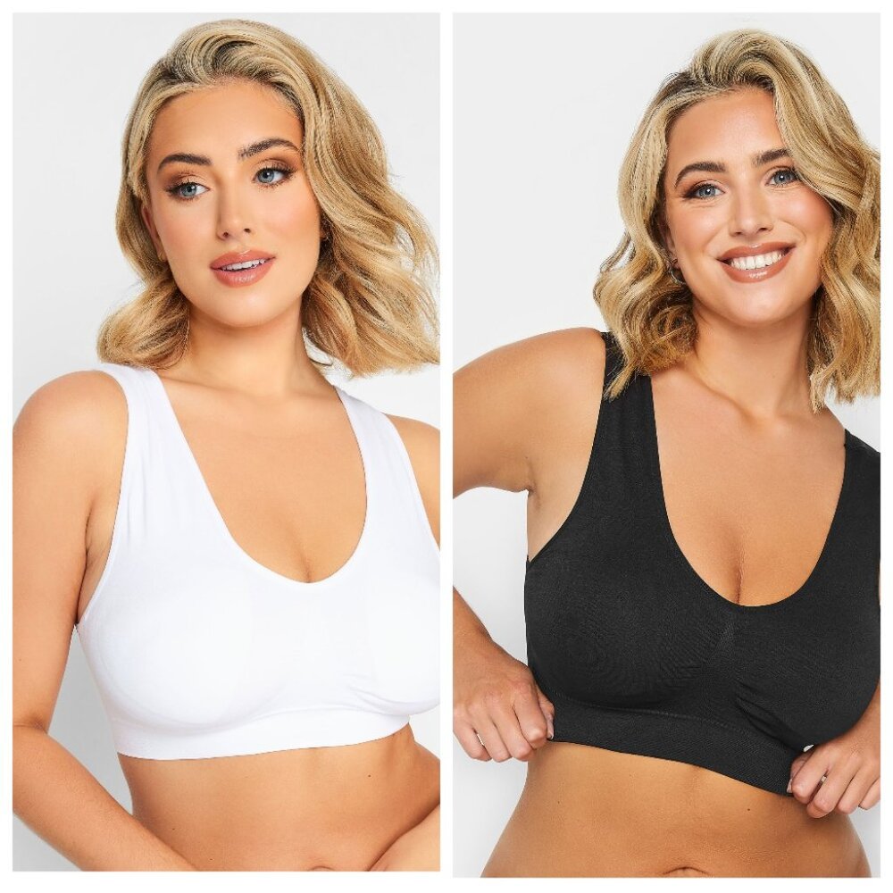 NWT U.S. Polo assn 2-Pack seamless bra removable pads with clasp XL